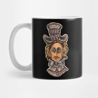 Cute and fashionable steampunk man with top hat Mug